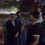 بازدید شبانه فرماندار اهواز از پارک و زمین ورزشی کوی مدرس