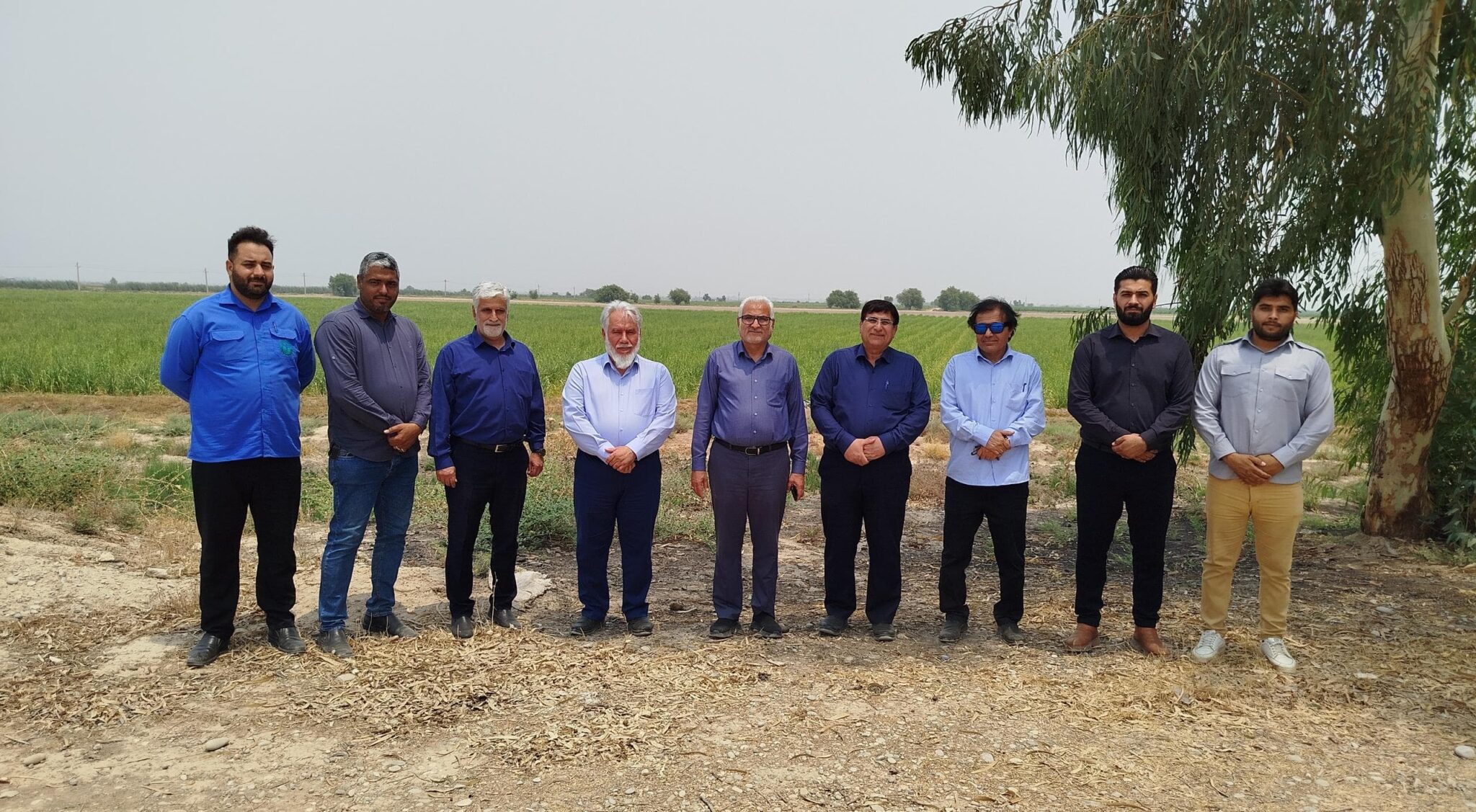بازدید معاون کشاورزی شرکت توسعه نیشکر و صنایع جانبی از مزارع درگیر تنش‌آبی شرکت کشت و صنعت نیشکر هفت‌تپه