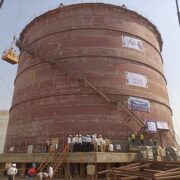 نصب موفقیت‌آمیز سقف مخزن ۹۰۰۰ تنی اتان مایع در پتروشیمی مارون