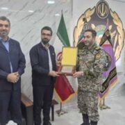 دیدار معاون منابع انسانی و امور اجتماعی شرکت فولاد خوزستان با فرمانده پدافند هوایی منطقه جنوب غرب کشور