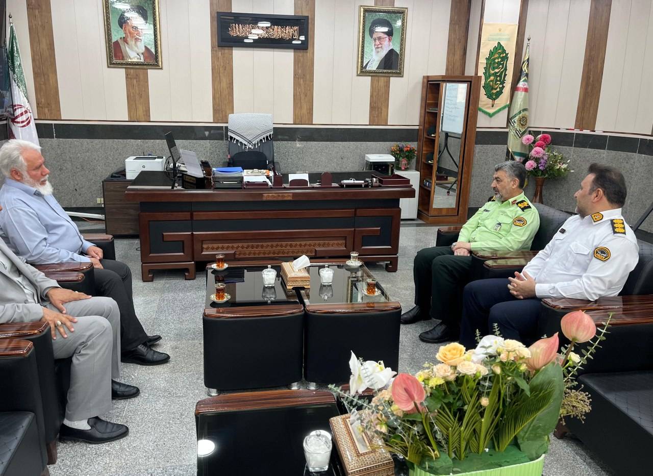 دیدار مدیرعامل شرکت کشت و صنعت نیشکر هفت‌تپه با فرمانده انتظامی و رؤسای پلیس راه و راهور استان خوزستان