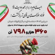 رکوردزنی در روایت بلوغ صنعتی در فولاد خوزستان