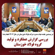 بررسی گزارش عملکرد و تولید گروه فولاد خوزستان