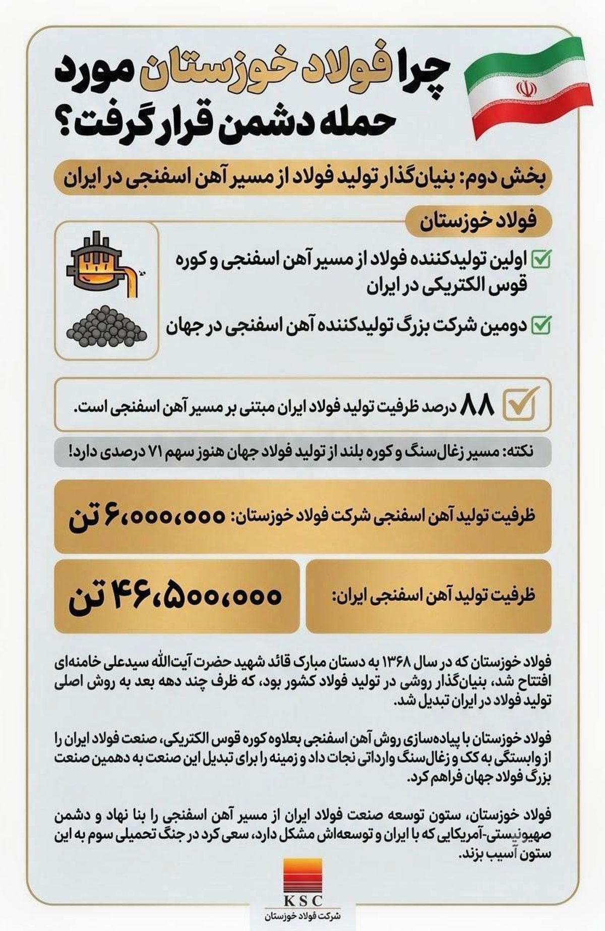 چرا فولاد خوزستان مورد حمله دشمن قرار گرفت؟